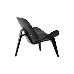 CH07 Shell Chair, black lacquered beech/black, Carl Hansen & S&oslash;n