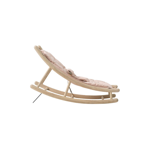 Wood Baby & Toddler Rocker, oak/rose, Oliver Furniture