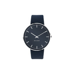 City Hall Wrist Watch, oxford blue/steel/oxford blue, Arne Jacobsen Watches
