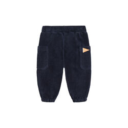 Hcgus Ribbed Velour Jogging Trousers, more navy, Hust & Claire