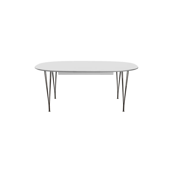 FH B619 Super-Elliptical Dining Table, white/brown bronze FH B619 Super-Elliptical Dining Table, white/brown bronze, Fritz Hansen