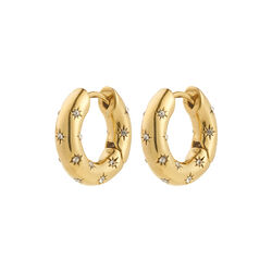 NEVAEH hoops, gold plated, Pilgrim