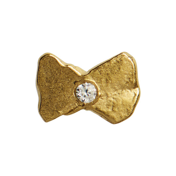 Tres Petit Bow Earring Single, gold, Stine A Jewelry