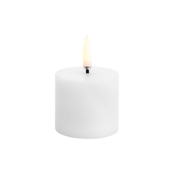 LED Mini Pillar Candle 4.5 cm, nordic white, Uyuni Lighting