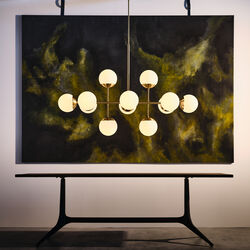 Lord Ballroom Lamp, brass/opal, Rubn