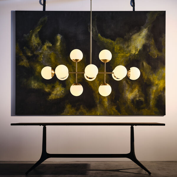 Lord Ballroom Lamp, brass/opal, Rubn