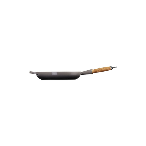 Signature cast iron frying pan with wooden handle &Oslash; 28 cm, flint, Le Creuset