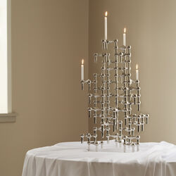 STOFF Nagel Candleholder 3 pcs, chrome, STOFF Nagel