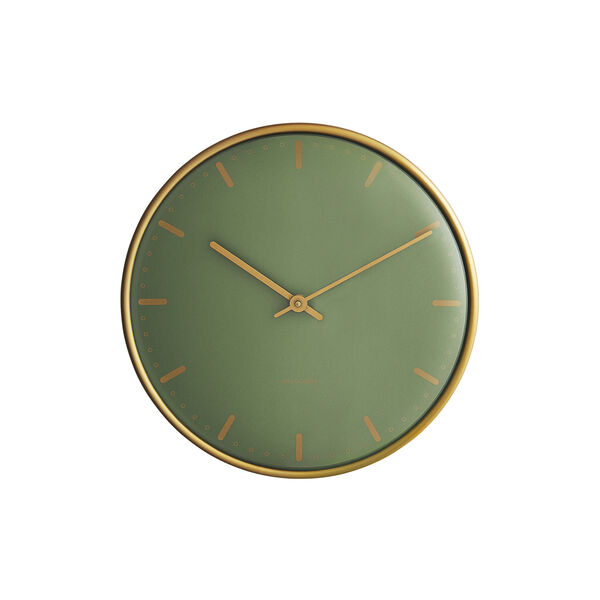 City Hall Wall clock Medium, green, Arne Jacobsen Clocks