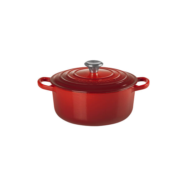 Signature round cast iron pot &Oslash; 20 cm, cerise, Le Creuset