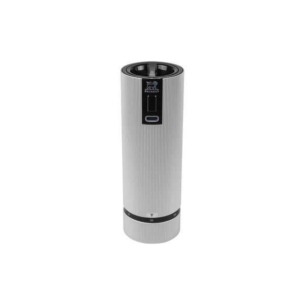 Line Electric Salt Mill, aluminum Line Electric Salt Mill, aluminum, Peugeot