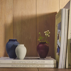Knabstrup mini vase ripple 3 Pcs, berry, sand, blue, Knabstrup Keramik
