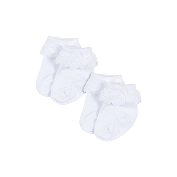 2 Pack Frill  Socks, optic white, Konges Sl&oslash;jd
