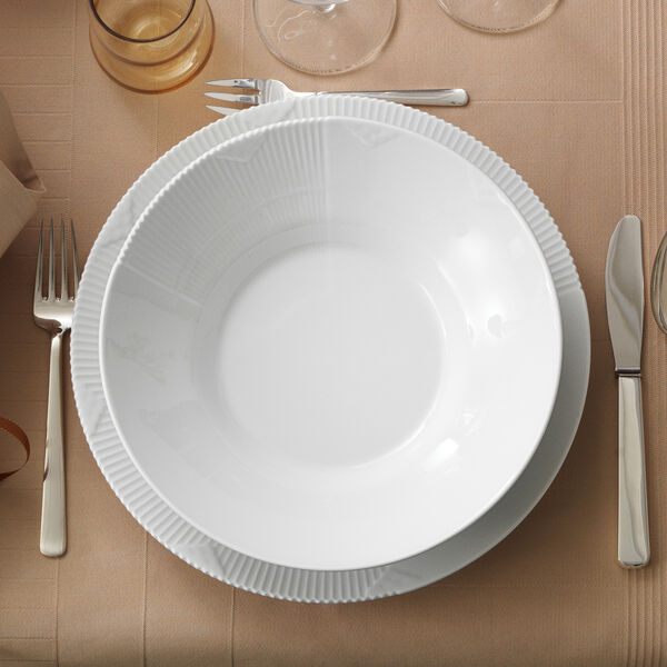White Elements Deep Plate &Oslash; 25 cm, Royal Copenhagen