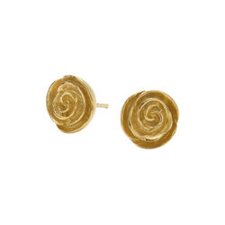 Rose Earsticks Medium, gold plated, Pernille Corydon Jewellery