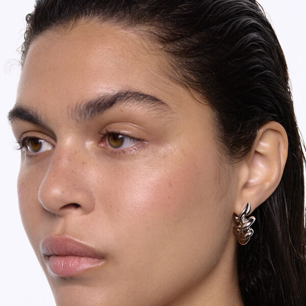 Coil Hoops Medium, silver Coil Hoops Medium, silver, Maria Black