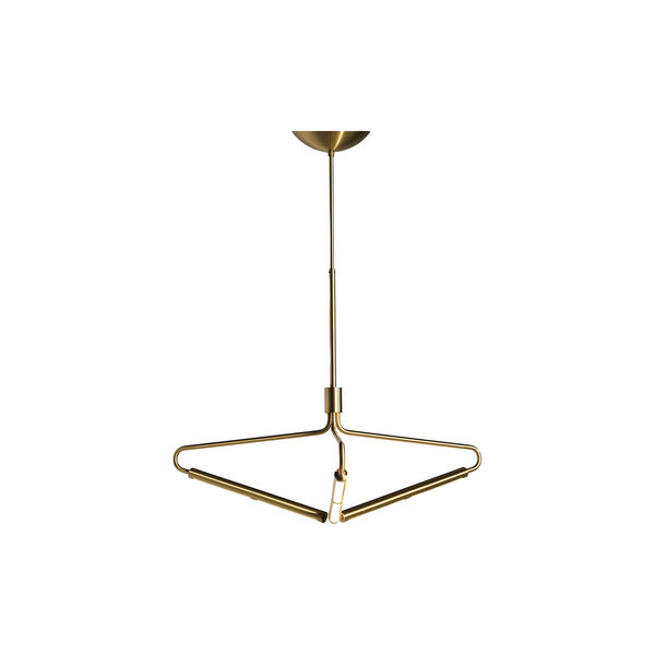 Archangel 3 415 Wide Chandelier, brass, Rubn