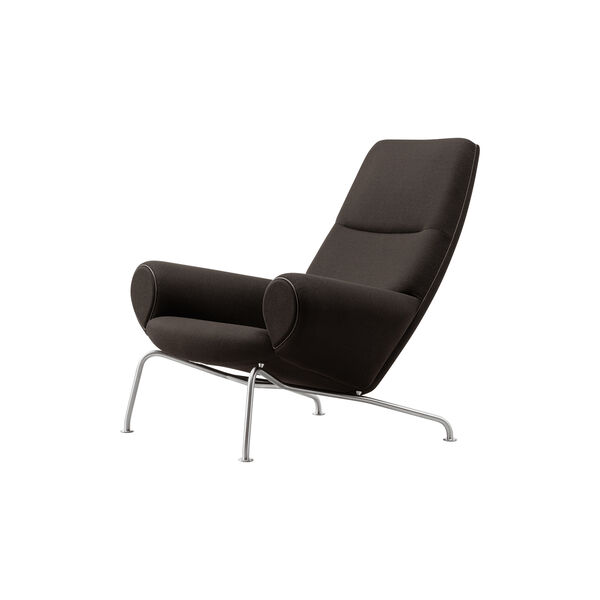 Wegner Queen Chair | Dark Brown | Lounge Chair + Ottoman, Fredericia Furniture