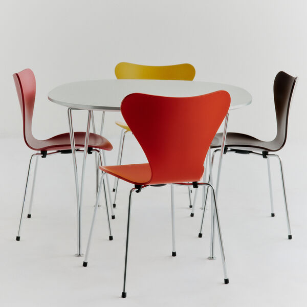 Series 7&trade; 3107 Verner Panton 100 Chair, orange, Fritz Hansen