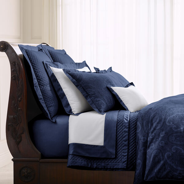Doncaster Bed Linen, navy, Ralph Lauren Home