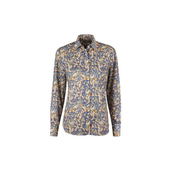 Siri Shirt, blue pattern, Stenströms