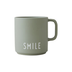 SMILE Favourite cup with handle, green, Design Letters