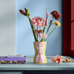 Nina Vase, yellow/pink, Bj&oslash;rn Wiinblad