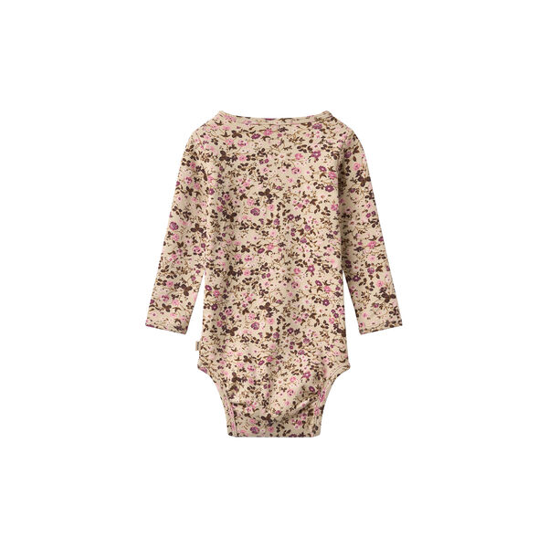 Body L/S Liv, soft sand flower wine, Wheat