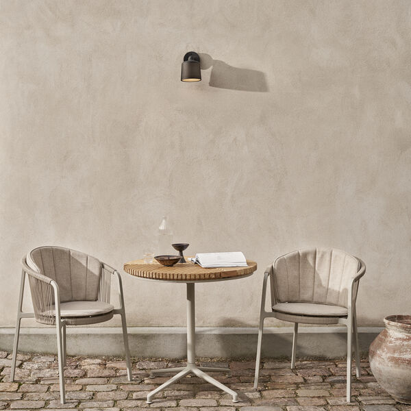 Vipp717 Open-Air Caf&eacute; Table, teak/light grey, Vipp