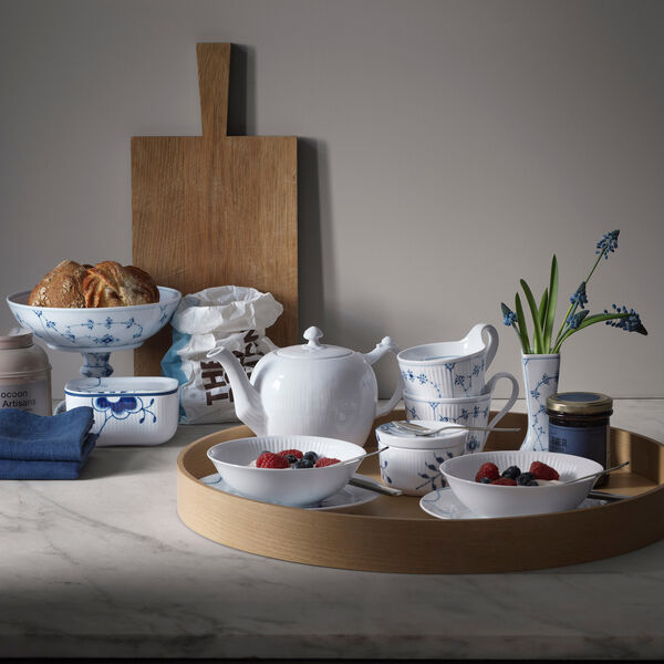 White Fluted Bowl 35 cl, 2 pcs White Fluted Bowl 35 cl, 2 pcs, Royal Copenhagen