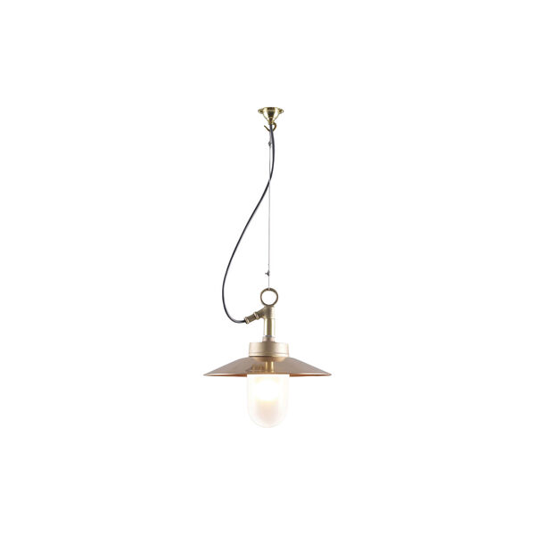 Well Glass Pendant With Visor 7680, bronze/frosted, Original BTC
