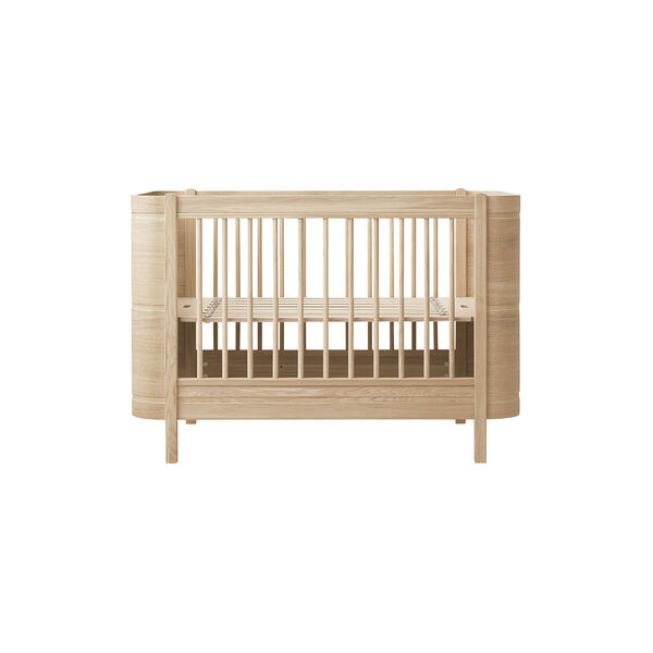 Wood Mini+ Cot Bed excl. Junior Kit 68x122 cm, oak, Oliver Furniture