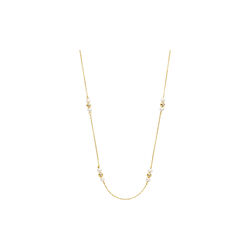 OPHELIA NECKLACE, gold/diamond/freshwater pearls, Spirit Icons