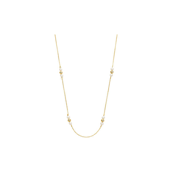 OPHELIA NECKLACE, gold/diamond/freshwater pearls, Spirit Icons