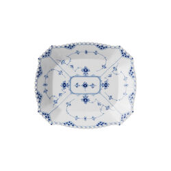 Blue Fluted Full Lace Square Cake Dish 26 cm, Royal Copenhagen