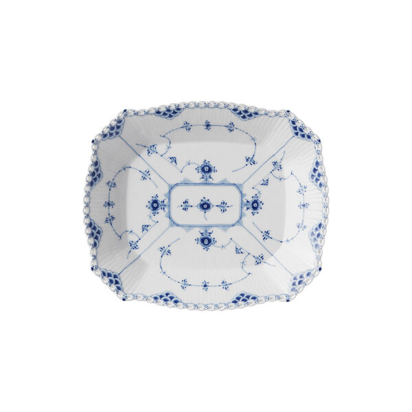 Blue Fluted Full Lace Square Cake Dish 26 cm Blue Fluted Full Lace Square Cake Dish 26 cm, Royal Copenhagen