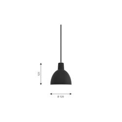 Toldbod 120 Pendant, black, Louis Poulsen