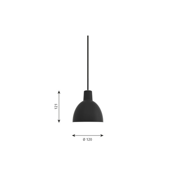 Toldbod 120 Pendant, black Toldbod 120 Pendant, black, Louis Poulsen