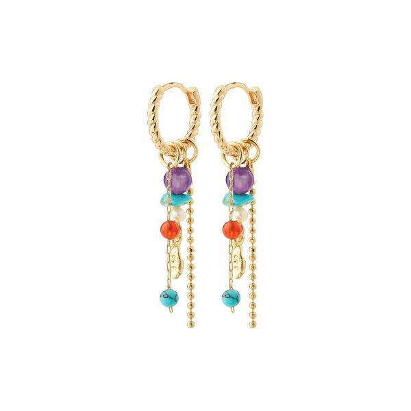 THALEN earrings, gold plated/multi, Pilgrim