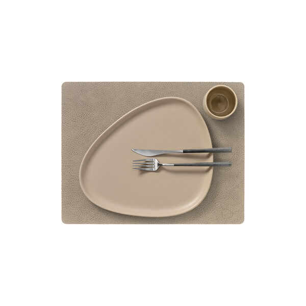 Hippo table mat Square L, warm grey, LIND DNA