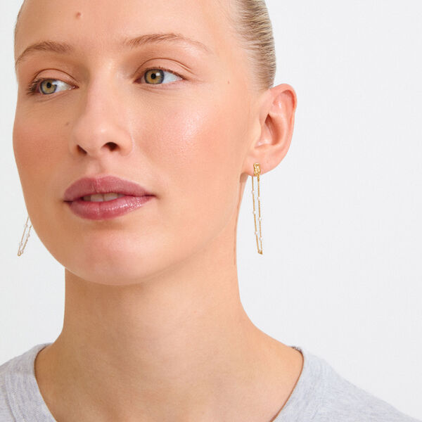 AERUN earrings, gold plated, Pilgrim