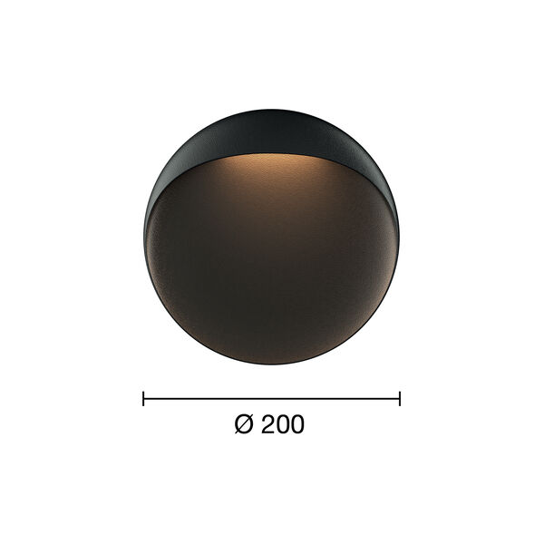 Flindt Wall Lamp Ø 20, black texture Flindt Wall Lamp Ø 20, black texture, Louis Poulsen