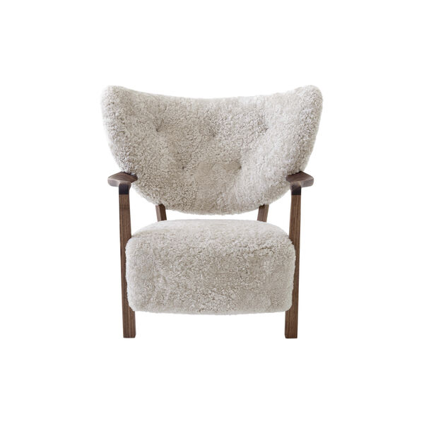 Wulff ATD2 Lounge Chair, sheepskin moonlight/oiled walnut, &Tradition
