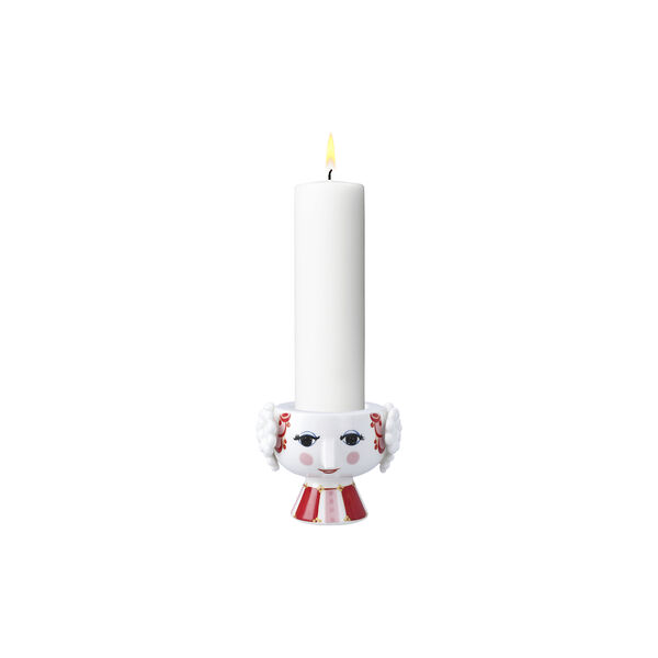 Eva Candle holder, red, Bj&oslash;rn Wiinblad