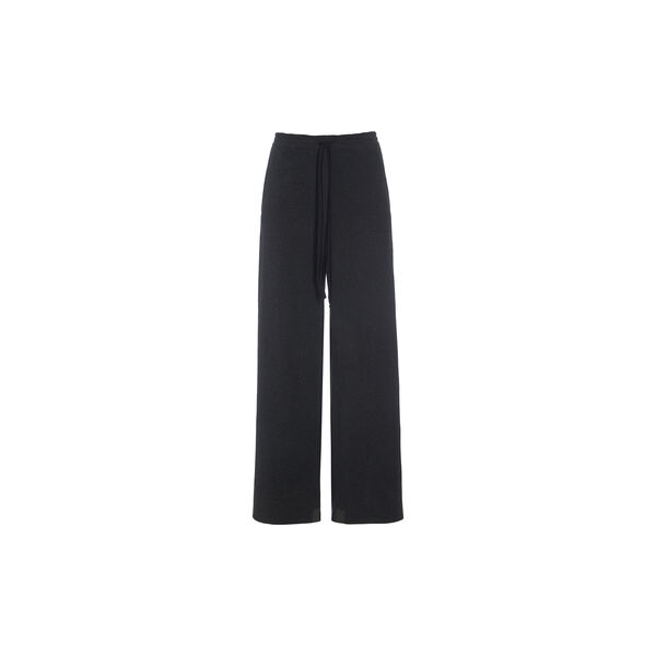 Loose Fit Flared Fleece Trousers | Soft Black, Henriette Steffensen Copenhagen