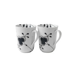 Black Fluted Mega Mug 36 cl, 2 pcs, Royal Copenhagen
