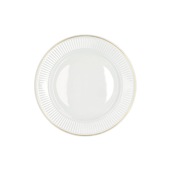 Plissé Plate Ø 22 cm, white/gold, Pillivuyt