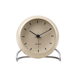 City Hall Table Clock, sandy beige, Arne Jacobsen Clocks
