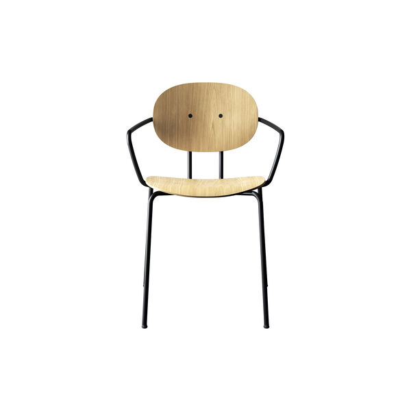 PIET HEIN Chair with Arms, white pigmented oak, Sibast Furniture