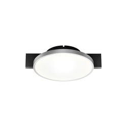 INLAY ROUND C1 Ceiling/Wall Light, matt black/satin silver, LIGHT-POINT
